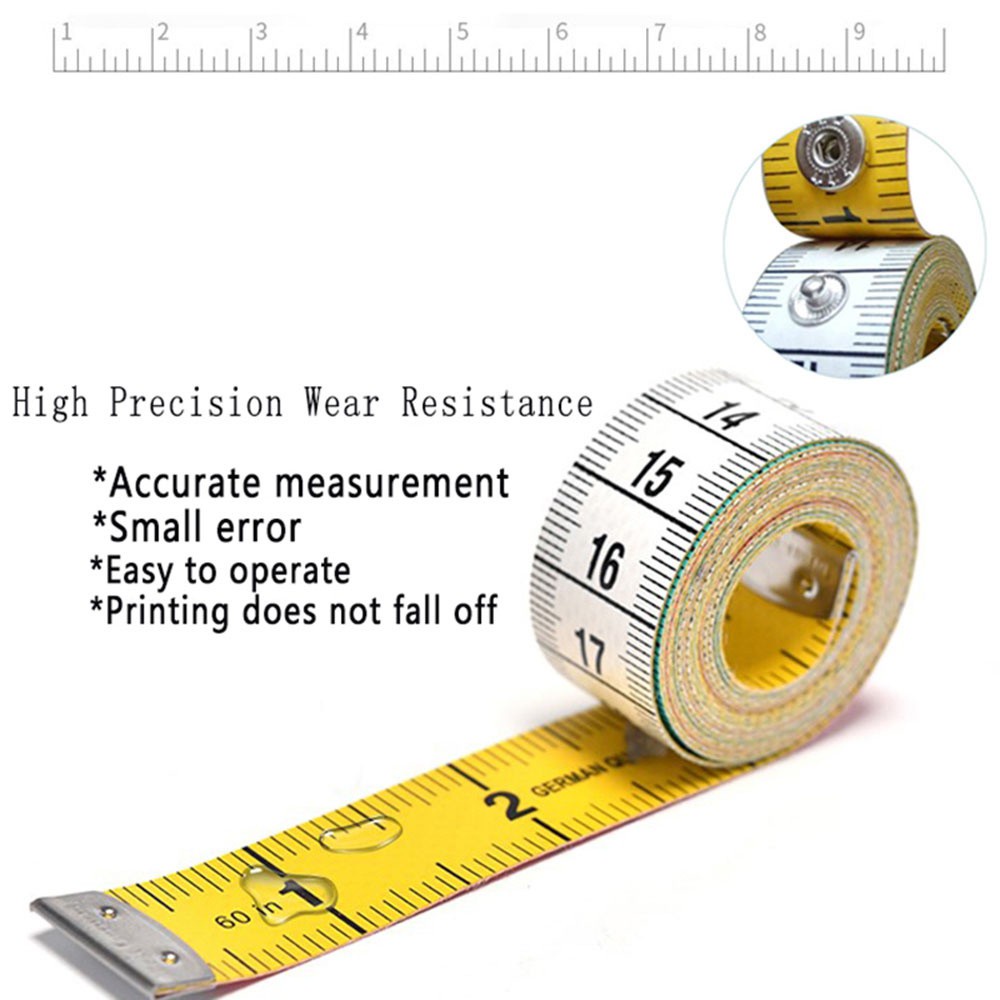 1 Thước Dây 1.5m / 60in Mềm Nhiều Màu Sắc Chất Lượng Cao Cho Thợ May