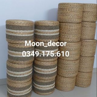 Ghế đôn lục bình đan trơn và đan mix kích  d40cm *h30cm