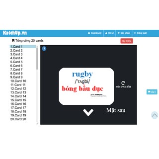Flashcard tiếng Anh cho bé KatchUp - Thể Thao