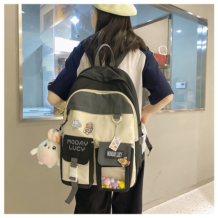 Balo nữ đi học đẹp ulzzang dễ thương cute cao cấp nhiều ngăn chống nước thời trang hàn quốc BL-112