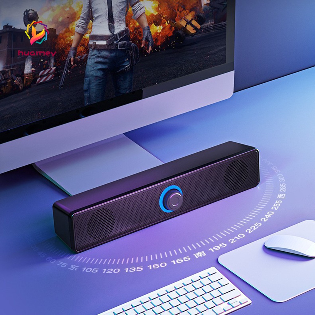 Loa Bluetooth 5.0 âm thanh siêu trầm huarmey có dây cho máy tính