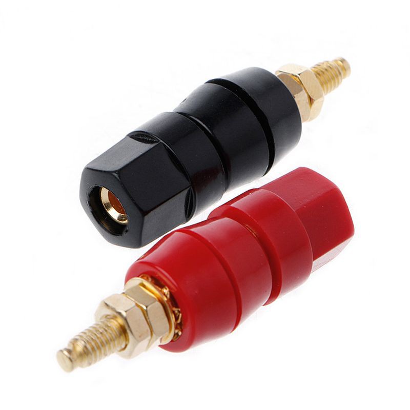 Jack cắm chuối nối thiết bị cuối khuếch đại loa âm thanh 4mm màu đen và đỏ