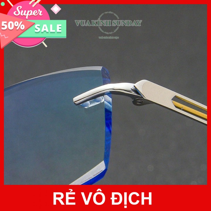 Sản Phẩm Gọng kính cận không viền khoan càng vuông VD213-SINO