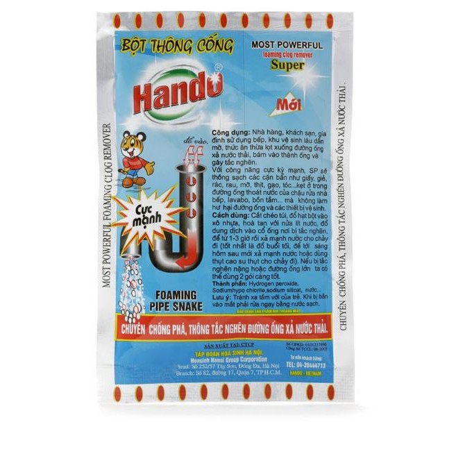 [HANDO CHÍNH HÃNG] Bột Thông Cống 100g nội địa Hando