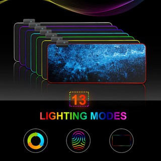 LED Backlight Gaming Mouse Pad Gamer Desk Mat PC RGB Colors Keyboard Mousepad
