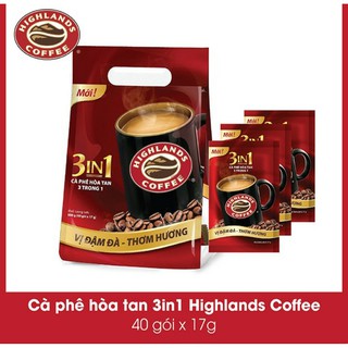 Cà phê hòa tan Highlands Coffee 3in1 bịch 40 gói
