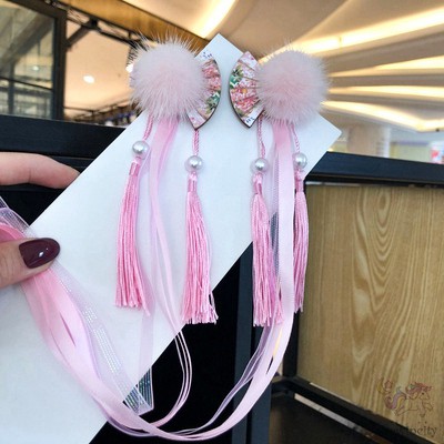 Kẹp Tóc Tua Rua Phong Cách Trung Hoa Cho Bé Gái