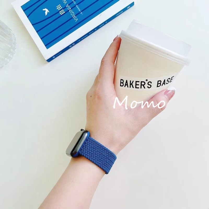 Dây Đeo Vải Bện Cho Đồng Hồ Thông Minh Smart Watch Seri 7 45mm 41mm 44mm 40mm 38mm 42mm Series 7 6 SE 5 4 3