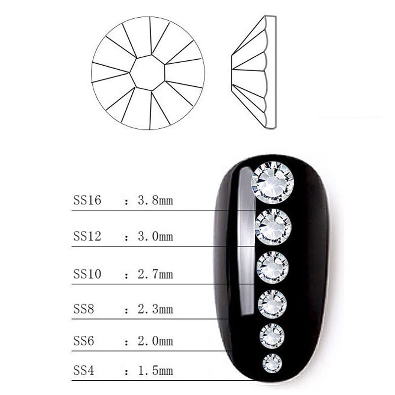 Bộ 1440 HạT ĐíNh Trang Trí MóNg 3D NhiềU Kí Tự