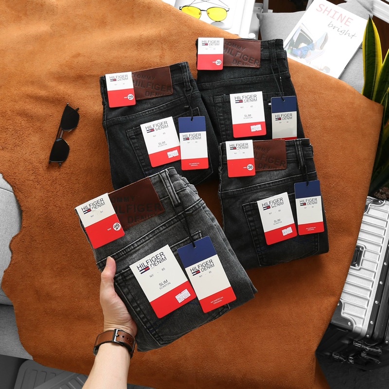 Quần jean nam TOM cao cấp -jean co giãn - Form slimfit