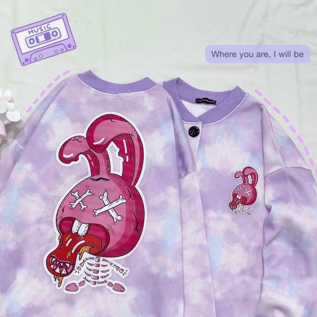 Áo Khoác Bomber Nỉ Loang, Áo Khoác Nữ Form Rộng Đi Học, Áo Khoác chất nỉ PE Hot Trend TP [NewUnisex]