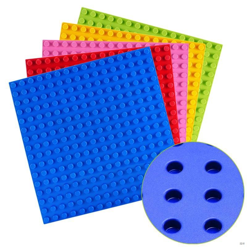 ﹍◐❉16x16 dots Big Size Blocks Base Plate Compatible Duplo BasePlates Large Particle Building  kid toys