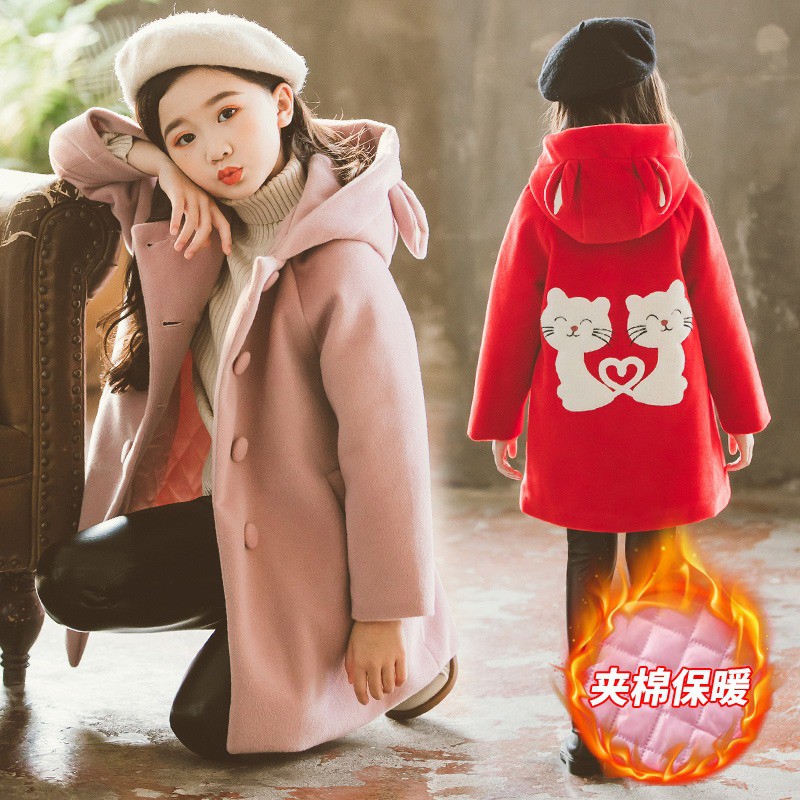 Áo dạ bé gái 20kg - 50kg☑️ áo khoác bé gái 12 tuổi ☑️ Thời trang size đại 25kg 30kg 35kg 40kg