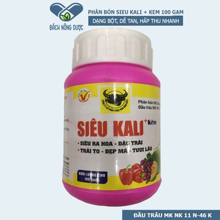 Phân Bón NK Bổ Sung Vi Lượng Kẽm Siêu Kali Đầu Trâu MK NK 11 46 lọ 100 gram