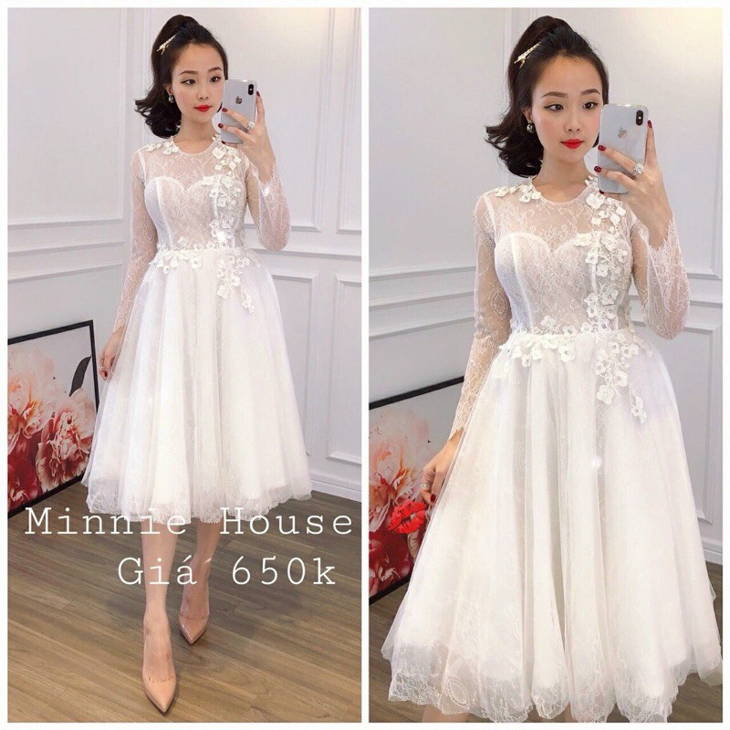 ẢNH THẬT NHÉ KHÁCH -ĐẦM XOÈ REN MI ĐÍNH ĐÁ