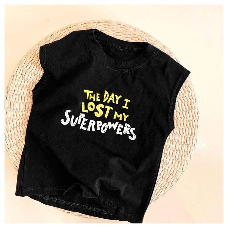 Áo ba lỗ bé trai bé gái chất cotton , Áo thun sát nách cho bé mặc nhà size 11 - 65kg - Áo THE DAY