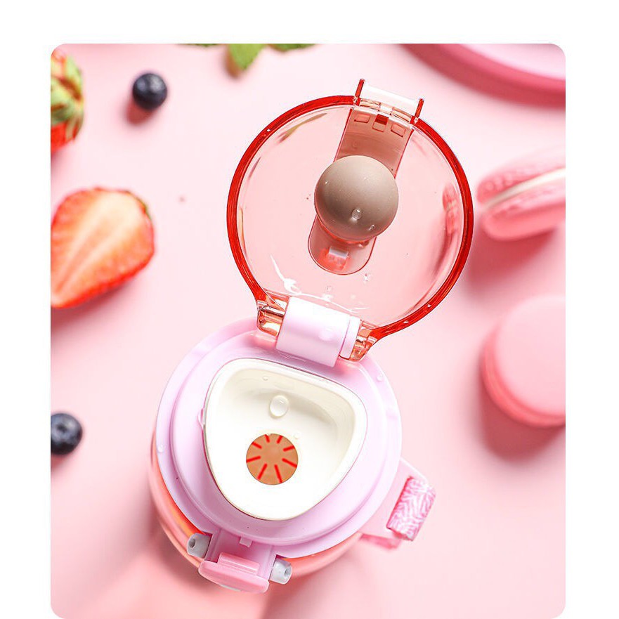 Bình nước thể thao 500ml bằng nhựa trong suốt chống rò rỉ, Bình đựng nước có ngăn lọc trà tiện lợi