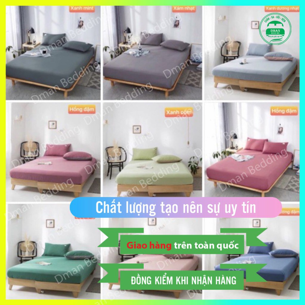 Ga Gối Cotton Tici (01 Ga, 02 Vỏ Gối Nằm) - Cotton hoạt tính - Chất Cotton TiCi Nhập Khẩu Không bai xù, Không phai màu