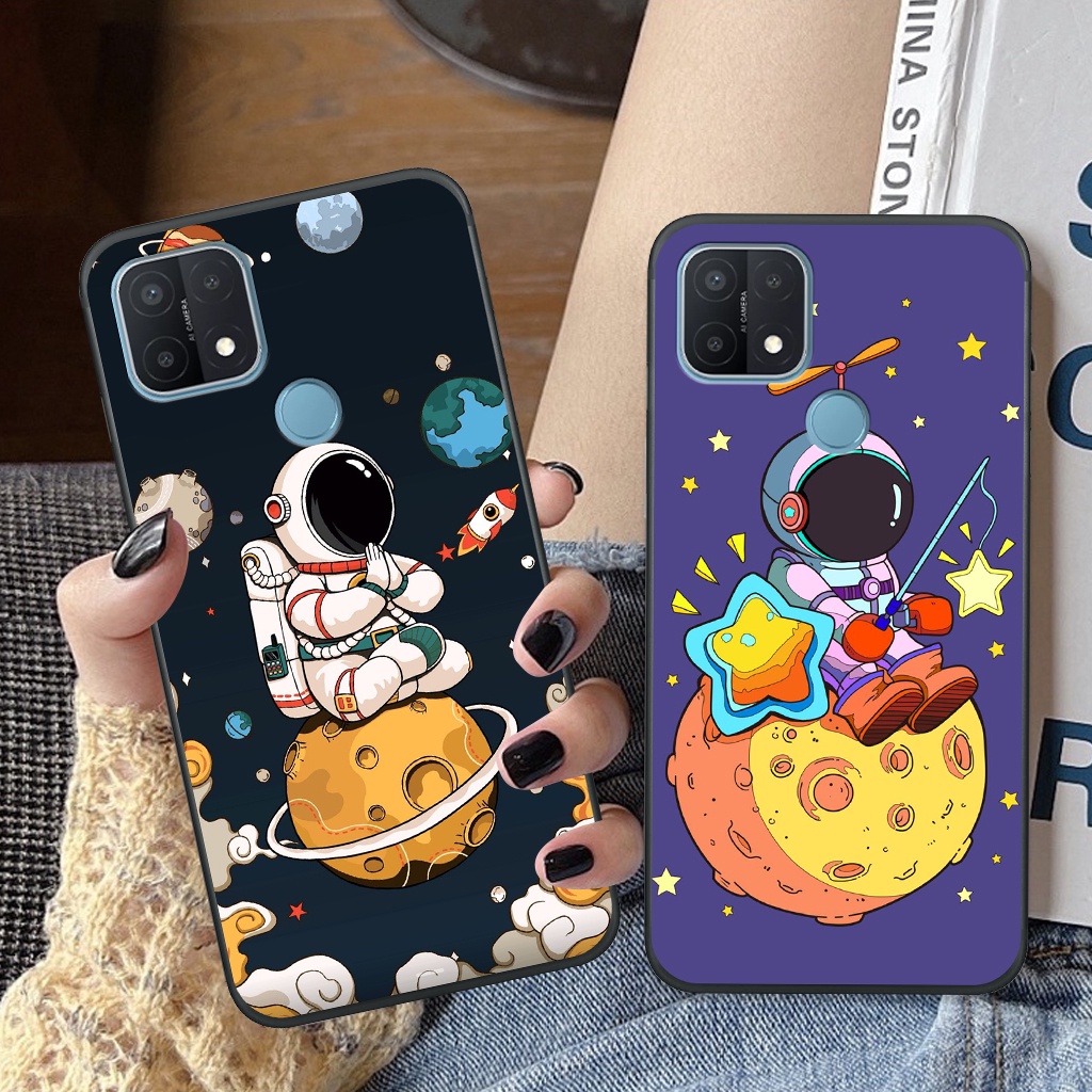 Ốp lưng Oppo A15/A15s vũ trụ, phi hành gia ốp điện thoại viền dẻo thời trang cao cấp