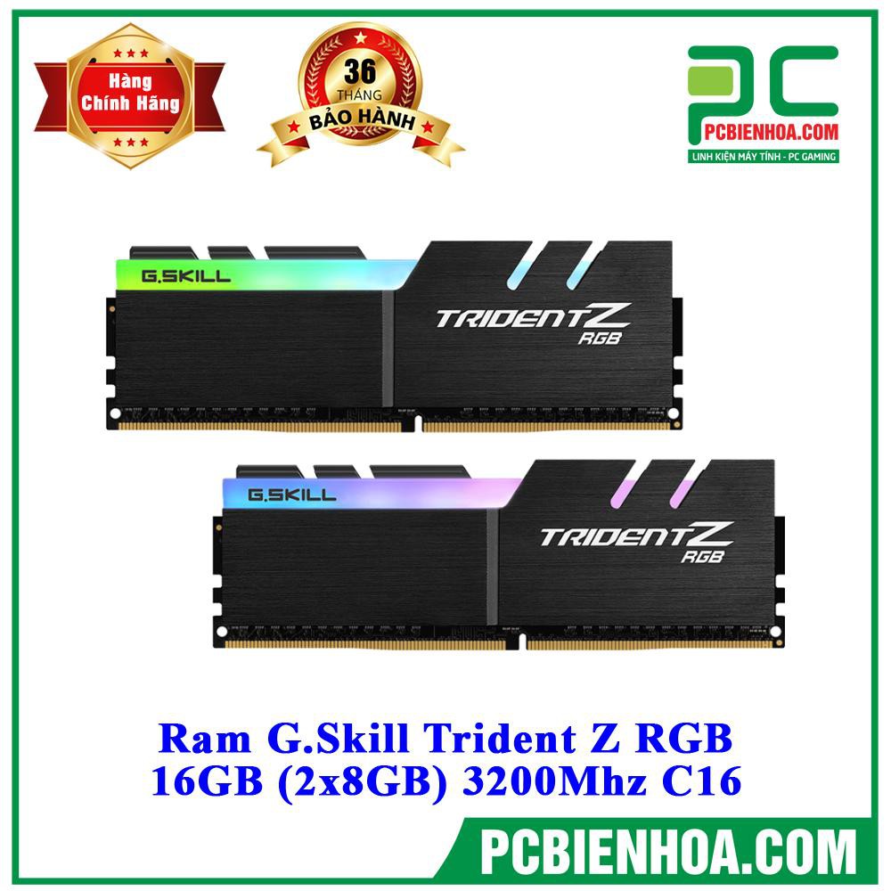 Ram máy tính G.Skill TRIDENT Z RGB - 16GB (8GBx2) DDR4 3200GHz - F4-3200C16D-16GTZR