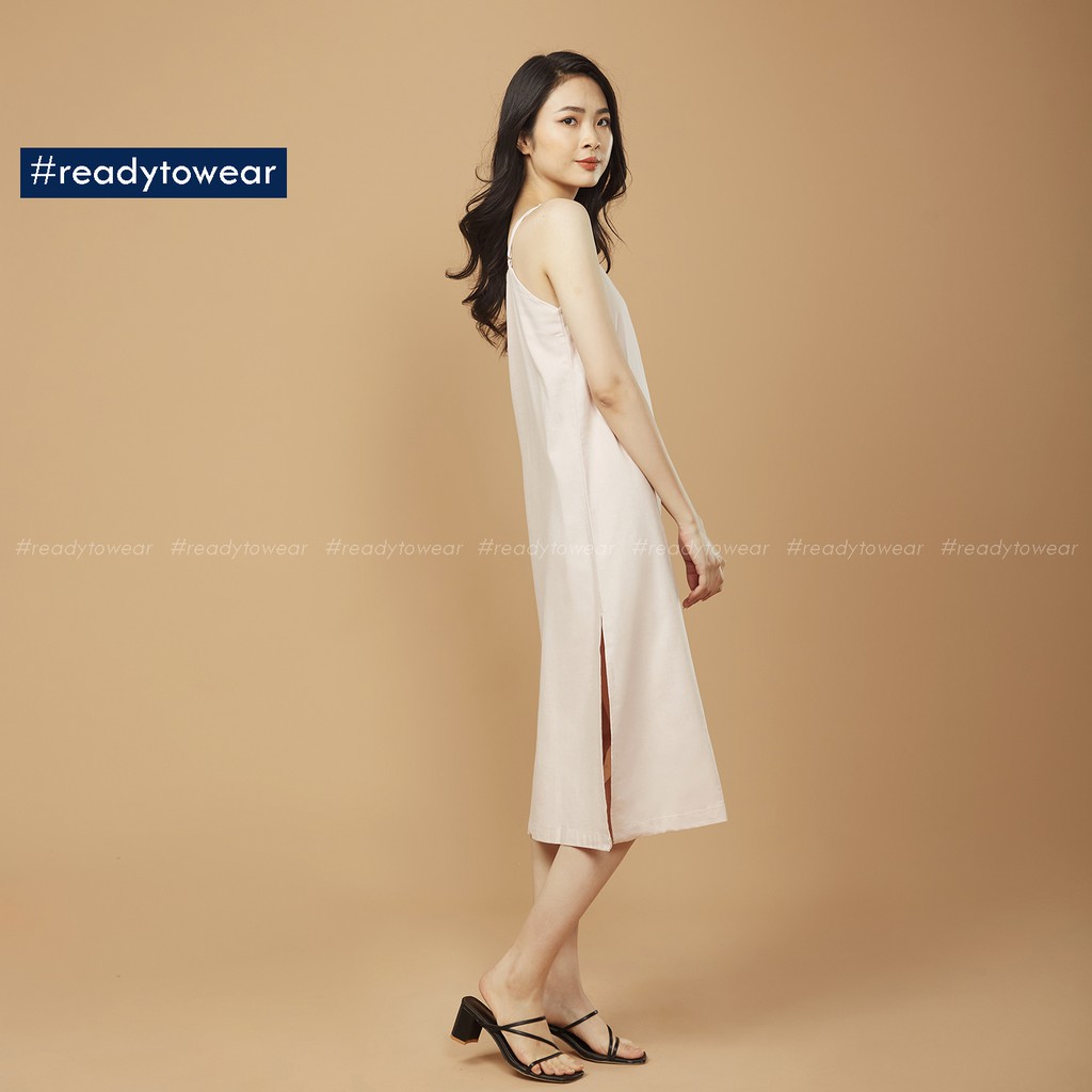 Đầm 2 dây xuông maxi - Váy hai dây dài suông xẻ tà hai bên - linen camisole dress D01 | BigBuy360 - bigbuy360.vn
