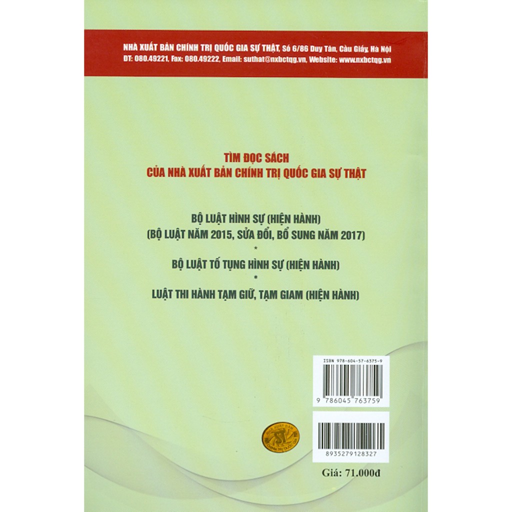 Sách - Thực Hành Quyền Công Tố, Kiểm Sát Điều Tra Các Vụ Án Hình Sự Về Đất Đai (Sách Chuyên Khảo) | BigBuy360 - bigbuy360.vn