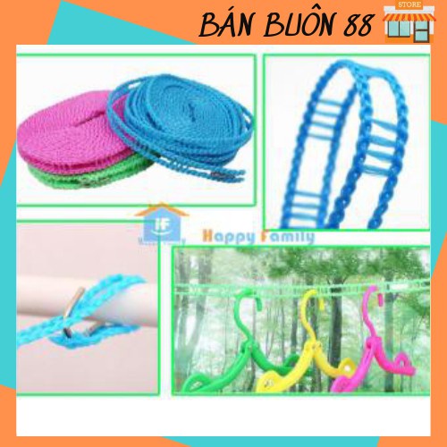Dây phơi quần áo thông minh 5m, chống bay quần áo thông minh 1117