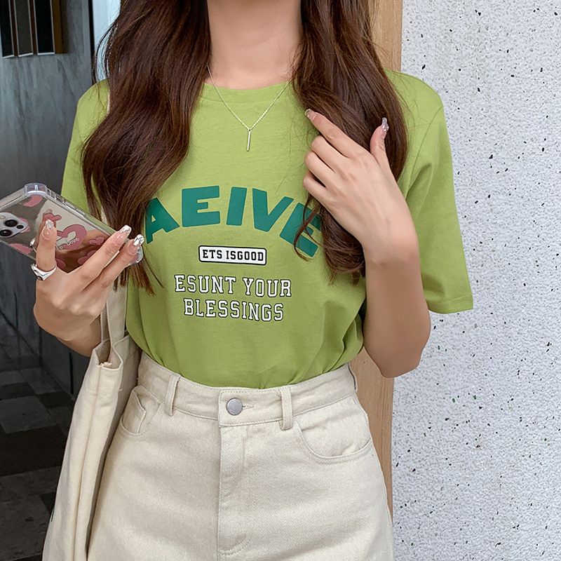 Áo phông nữ tay ngắn hàn quốc cotton thun giấy rẻ đẹp hàng hot bán chạy nhất hiện nay