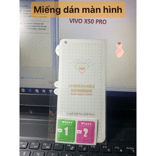 Miếng dán màn hình điện thoại vivo x50 pro chất liệu ppf, kèm miếng lau