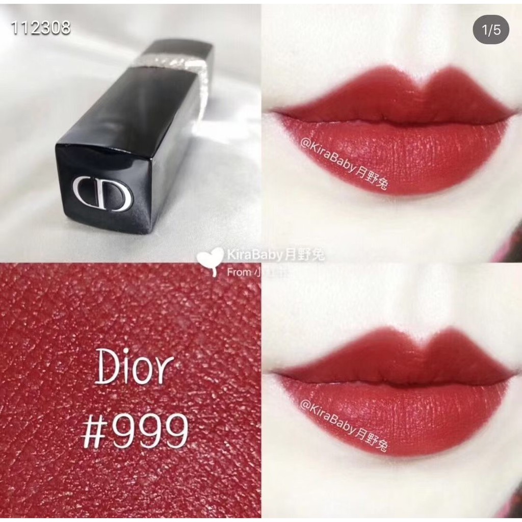 (Hàng Mới Về) Son Môi Dior Vỏ Nhôm Màu Đỏ 999 #