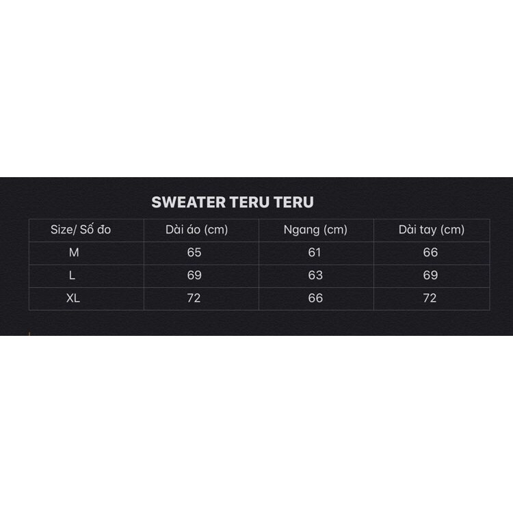 Teru Teru Sweater (áo tay dài) | WebRaoVat - webraovat.net.vn