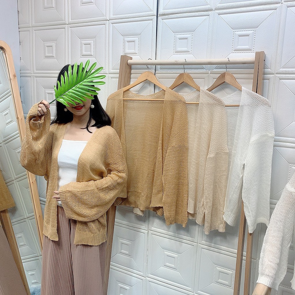 1E04 Áo khoác Cardigan len mỏng hot 2020 áo thu đông 4201 | BigBuy360 - bigbuy360.vn