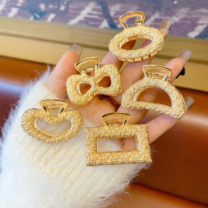 Kẹp Tóc Kim Loại Mạ Vàng Thiết Kế Tinh Tế Hợp Thời Trang