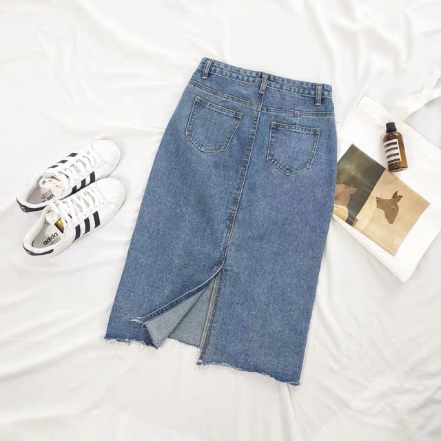 Chân váy bò dài basic (hàng TQ) | BigBuy360 - bigbuy360.vn