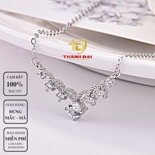 Dây chuyền bạc nữ cao cấp , Vòng cổ bạc nữ thật vương niệm dễ thương | Bạc Thành Đại