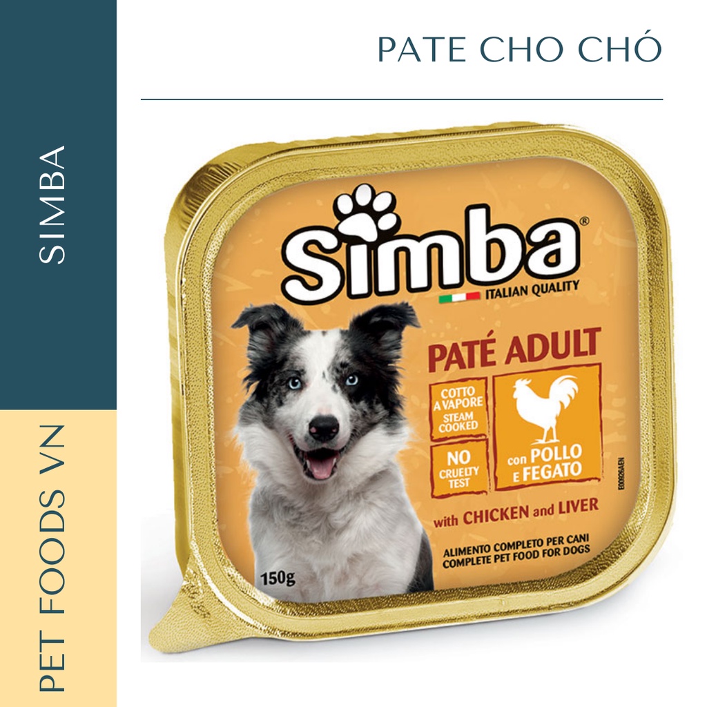 Pate cho chó SIMBA vị Gà và Cừu