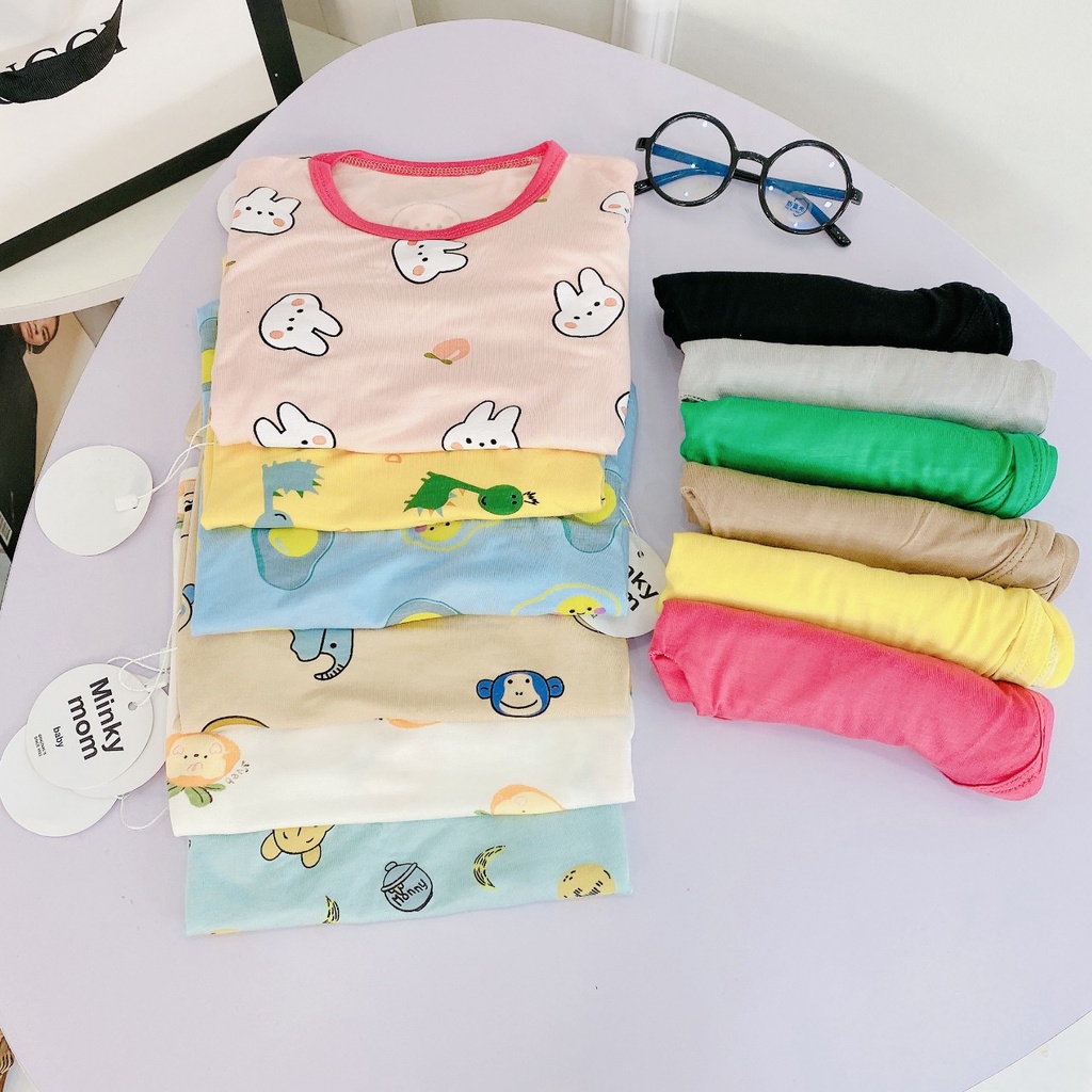 Bộ thun lạnh Minky cộc tay DINO cho bé