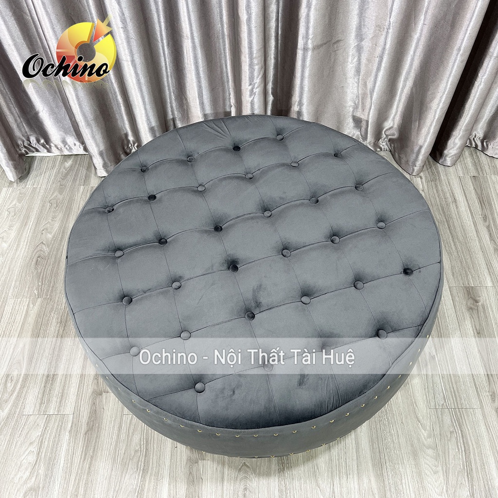 Đôn Tròn Cách Điệu Chân Vàng Cao Cấp Cao 45 Đk 80 ( Đủ Màu)