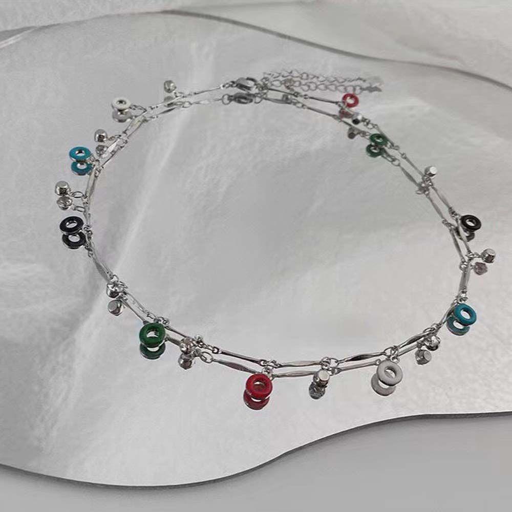 Vòng cổ Mặt Hình Bánh Donut Nhiều Màu Sắc Thời Trang Cho Nữ|Vòng cổ Phong Cách Hip Hop Hàn Quốc