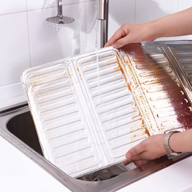Tấm Chắn Bếp Chống Dầu Mỡ Nhôm Pha Bạc Loại To - Tiện Lợi ,Dễ Lau Chùi,Vệ Sinh Bếp
