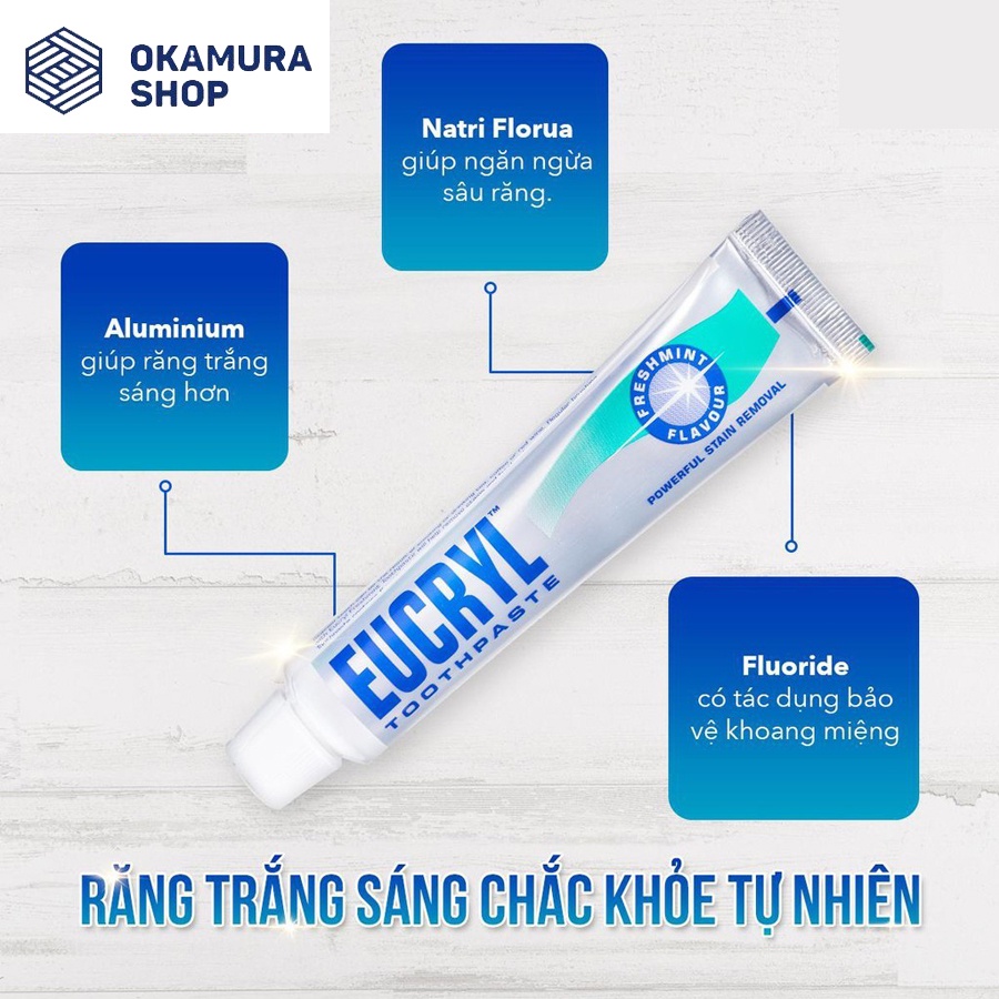 KEM ĐÁNH RĂNG TRẮNG RĂNG EUCRYL TOOTHPASTE