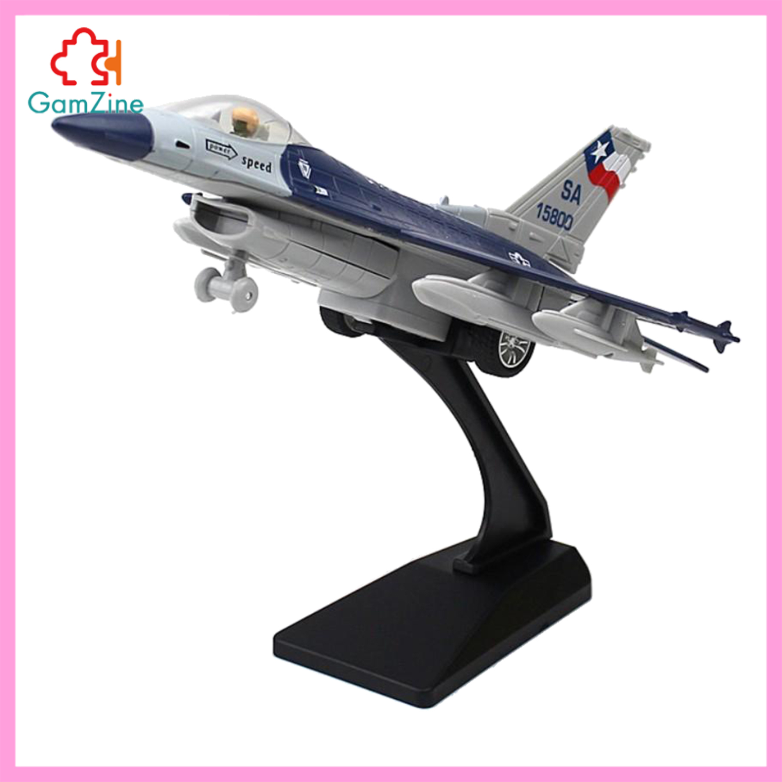 Mô Hình Máy Bay Chiến Đấu Gamzuine 1: 100 F-16 Chân Thật