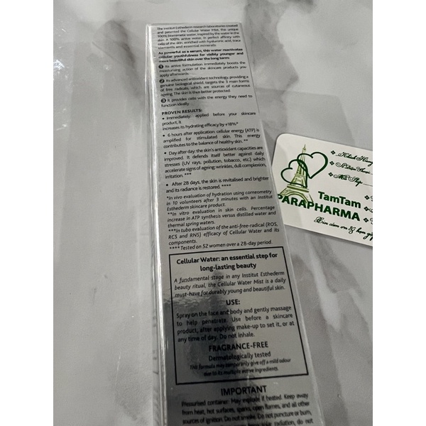 🇫🇷 Esthederm xịt khoáng trẻ hoá tế bào da Pháp Eau Cellulaire 💞TamTam 💞