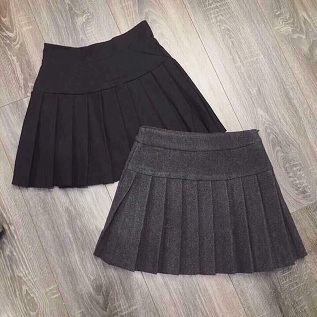 Chân váy xếp ly dạ