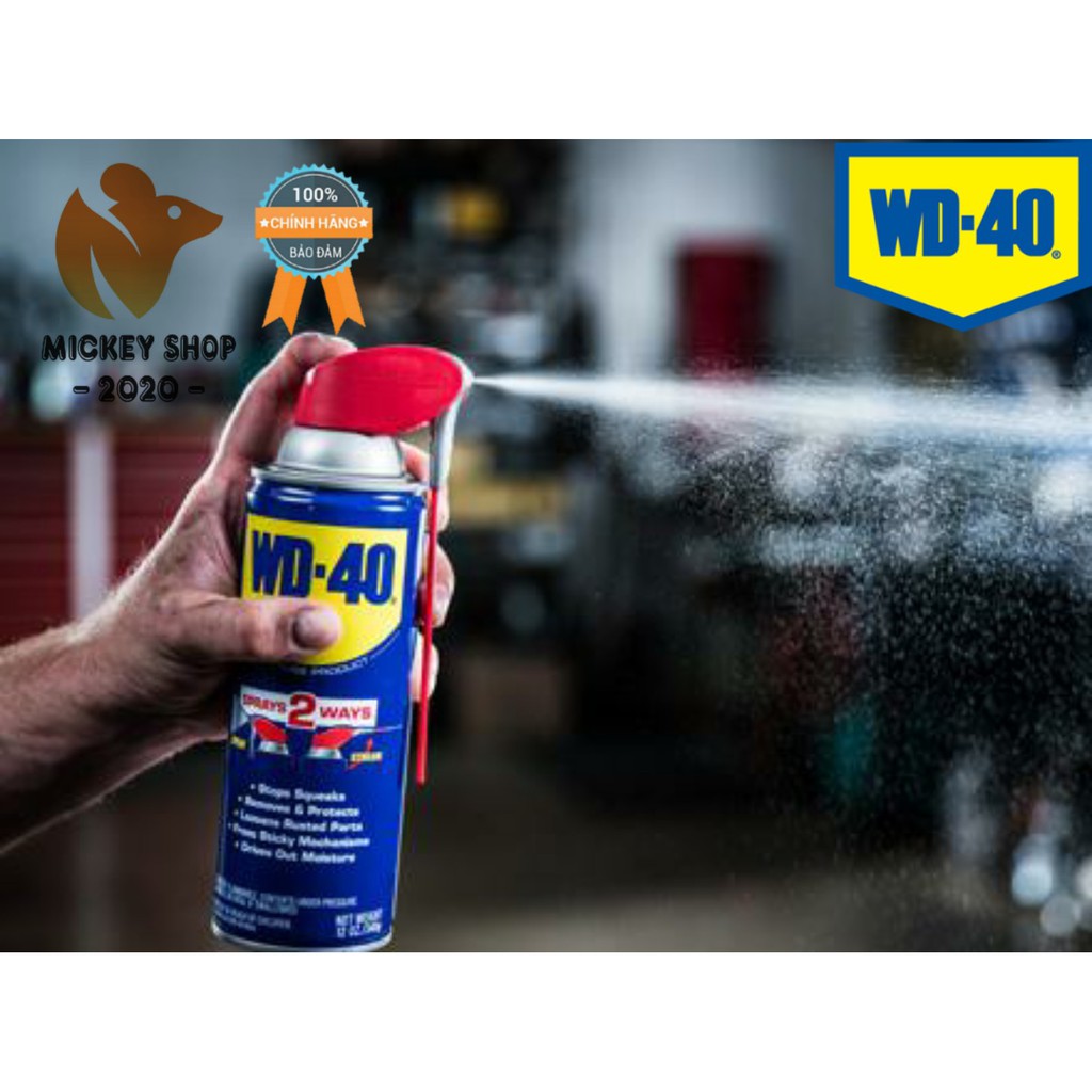 [NEW] Chai xịt WD-40 Smart Straw 12Oz chống rỉ sét, bôi trơn, bảo dưỡng đa năng cao cấp (340g)