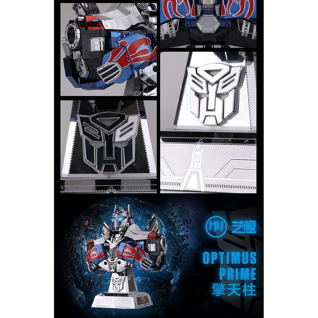 Mô Hình Lắp Ghép 3d Kim Loại Optimus Prime bust