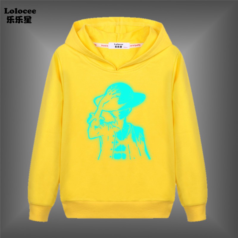 Áo Hoodie Có In Hình Hoạt Hình One Piece Cao Cấp Cho Bé Từ 4-14 Tuổi