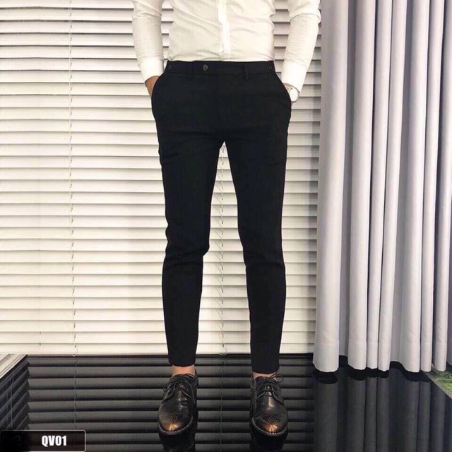 Quần tây âu nam cao cấp đen