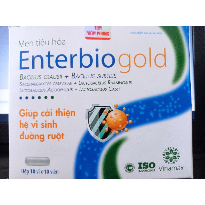 Men tiêu hóa Enterbio Gold hộp 100 viên
