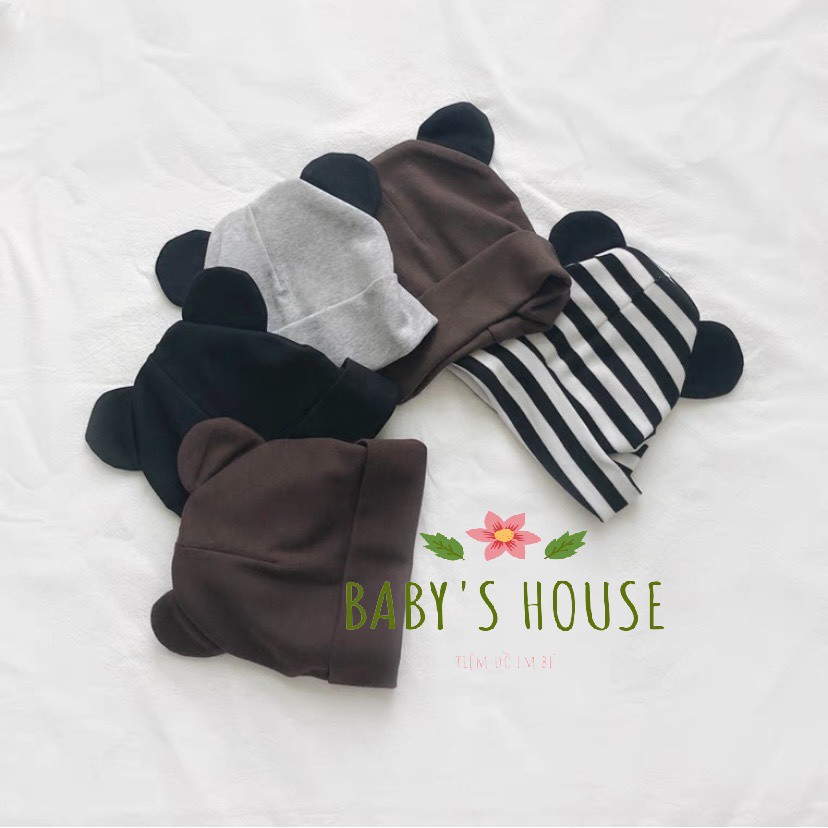Mũ cotton tai chuột mickey cho bé - mũ trùm đầu (3-18m) MD157